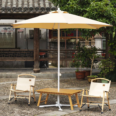 Acampada redonda de aluminio centro poste sombrilla para restaurante al aire libre café hotel jardín playa