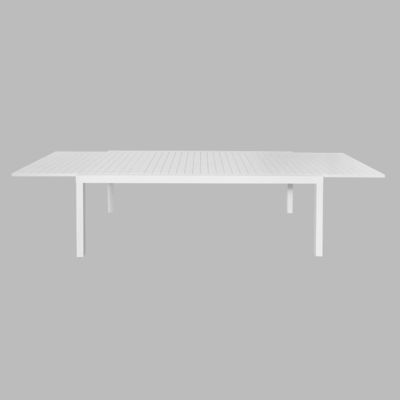 Set de comedor al aire libre de aluminio de estilo moderno 12 asientos sillón y mesa de comedor extensible