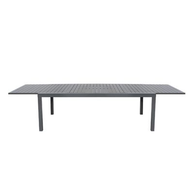 Muebles de metal para el exterior Set de comedor AJUNION Luxury Aluminio Mesa de metal expandible