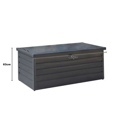 El diseño moderno AJUNION 600L Metal impermeable caja de almacenamiento de jardín al aire libre para la piscina