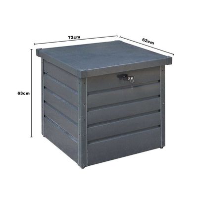 El diseño moderno AJUNION 600L Metal impermeable caja de almacenamiento de jardín al aire libre para la piscina