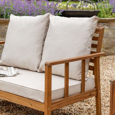 Conjunto de jardín de madera maciza de teca Muebles para exteriores Sofá Conjunto de sillas de jardín