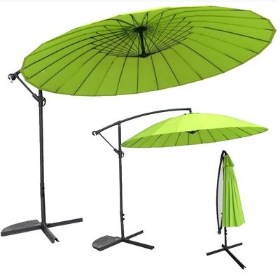 Muebles para barbacoas de patio Gran sombrilla redonda de plátano de aluminio para entretenimiento al aire libre