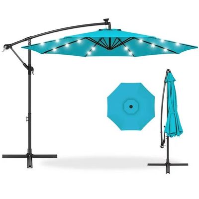 Muebles para barbacoas de patio Gran sombrilla redonda de plátano de aluminio para entretenimiento al aire libre