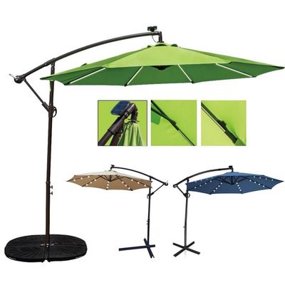 Muebles para barbacoas de patio Gran sombrilla redonda de plátano de aluminio para entretenimiento al aire libre