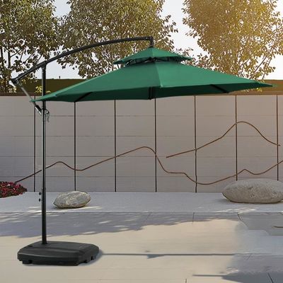 Muebles para barbacoas de patio Gran sombrilla redonda de plátano de aluminio para entretenimiento al aire libre