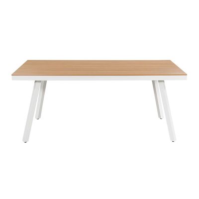 Muebles de comedor de jardín de metal con silla de comedor de tejido de cuerda con 6 asientos
