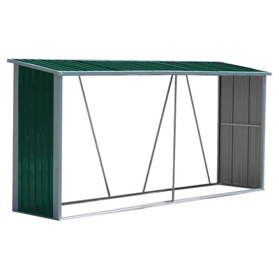Almacenamiento de leña y herramientas de jardín Casa AJUNIÓN Gran cobertizo de metal a prueba de pudrición