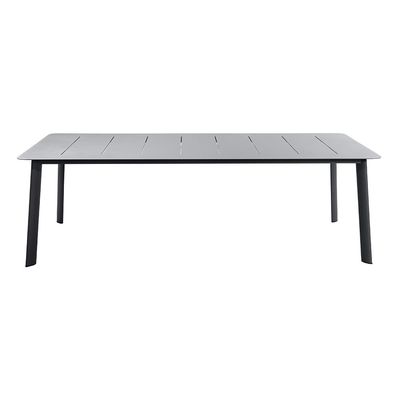 Set de comedor al aire libre con diseño de tejido de cuerda y marco de metal de aluminio de AJUNION