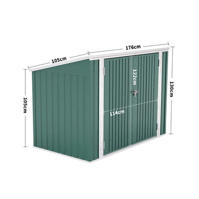 Casita de almacenamiento de contenedores de acero galvanizado con puertas cerrables Acero de tipo metálico a prueba de pudrición
