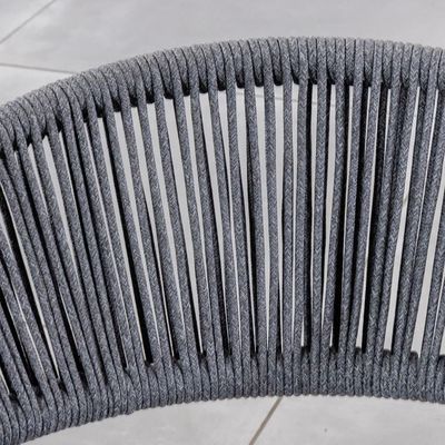 Muebles de jardín de comedor de cuerda de aluminio con 4 asientos Comedor al aire libre de AJUNION