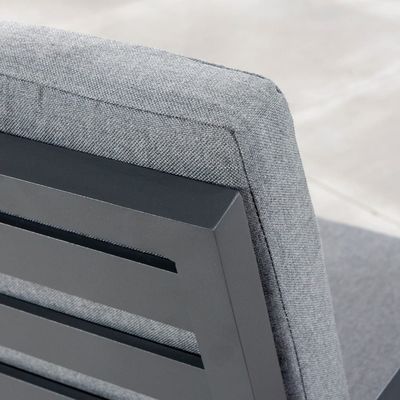 Mesa de comedor al aire libre de altura ajustable con sillón AJUNION Modern Aluminio Patio Set