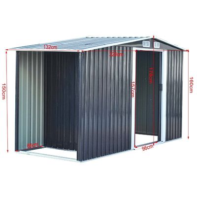 Fácil de montar AJUNION cobertizo de jardín de metal para almacenamiento al aire libre y soluciones de leña