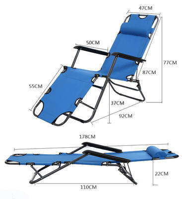 Silla de playa de tumbonas de sol al aire libre portátil y plegable para piscina de campamento en el patio