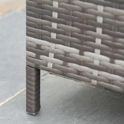 Cuadro de tubo de acero 5 piezas Muebles de patio al aire libre con sillas de ratán PE y ottomanes