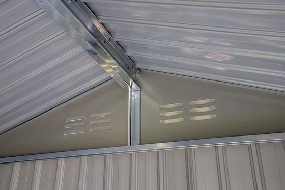 Tipo de acero de almacenamiento de metal para el patio trasero AJUNION 6x4 Outside Galvanized House