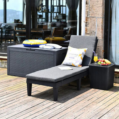Modern Outdoor Beach Patio Hotel Sillón de sol con cojín y diseño apilable