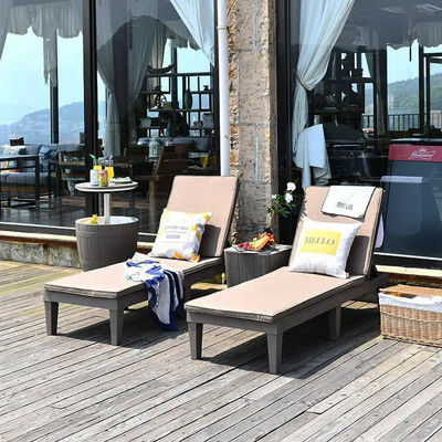 Modern Outdoor Beach Patio Hotel Sillón de sol con cojín y diseño apilable