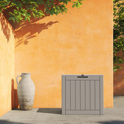 Contenedor de almacenamiento de herramientas de resina de plástico resistente al agua para exteriores para acampar y patio