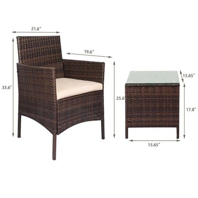 Ocio al aire libre AJUNION PE Muebles de patio de ratán para balcón Jardín junto a la piscina
