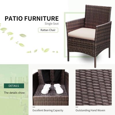 Ocio al aire libre AJUNION PE Muebles de patio de ratán para balcón Jardín junto a la piscina