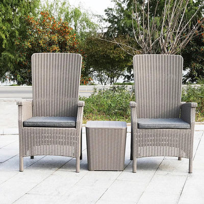 Silla de jardín para muebles de exterior de plástico de espalda alta Silla de brazo para comedor en el patio
