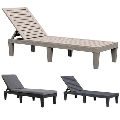 Muebles para el exterior Cama de sol para piscina silla de plástico apilada
