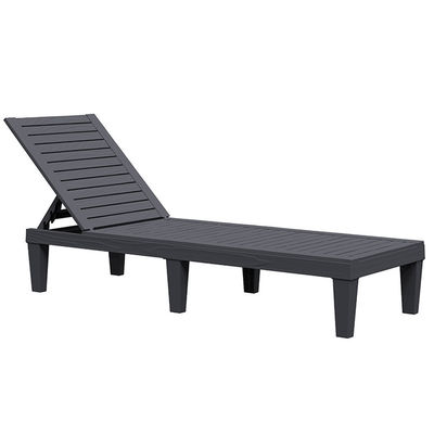 Muebles para el exterior Cama de sol para piscina silla de plástico apilada