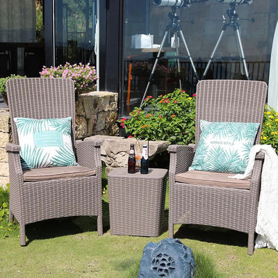 Silla de jardín para muebles de exterior de plástico de espalda alta Silla de brazo para comedor en el patio