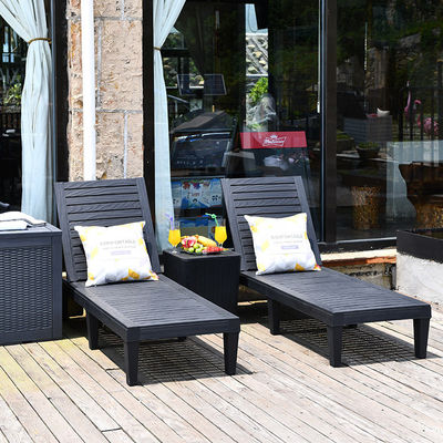 Muebles para el exterior Cama de sol para piscina silla de plástico apilada