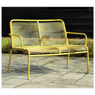 Villa AJUNION 4 asientos Muebles de jardín de metal Balcón Patio Conjunto Bistro Conjunto de acero Conjunto de jardín