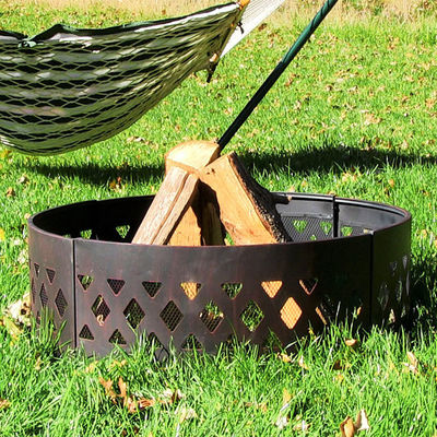 Patio al aire libre Jardín Fuego de campamento Fuego Pit Anillo con Poker 360 grados redondo