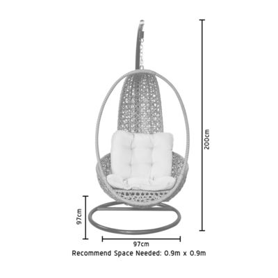 Estilo de diseño moderno AJUNION Patio Swings WickerRattan silla colgante para muebles de exterior