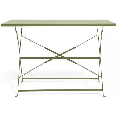 AJUNION 4 asientos Patio de metal plegable Conjunto de jardín de acero Conjunto de mesa plegable y silla Conjunto de bistró al aire libre