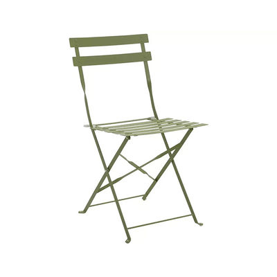 AJUNION 4 asientos Patio de metal plegable Conjunto de jardín de acero Conjunto de mesa plegable y silla Conjunto de bistró al aire libre