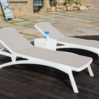 Jardín exterior de plástico Teslin silla apilada sillón de sol silla para el patio de la playa del hotel