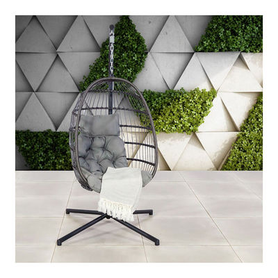 Cuadro de acero W100xL95xH200cm Silla colgante de patio para relajación al aire libre