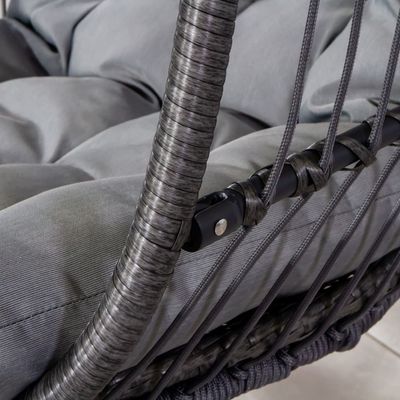 Cuadro de acero W100xL95xH200cm Silla colgante de patio para relajación al aire libre