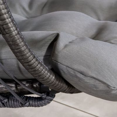 Cuadro de acero W100xL95xH200cm Silla colgante de patio para relajación al aire libre