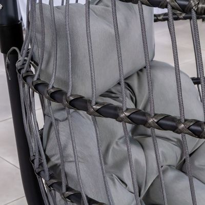Cuadro de acero W100xL95xH200cm Silla colgante de patio para relajación al aire libre