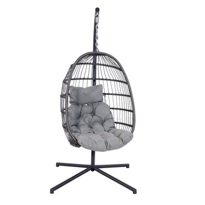 Cuadro de acero W100xL95xH200cm Silla colgante de patio para relajación al aire libre