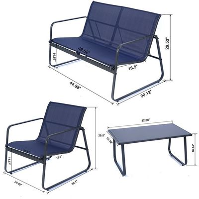 Muebles de exterior de acero y metal para patio