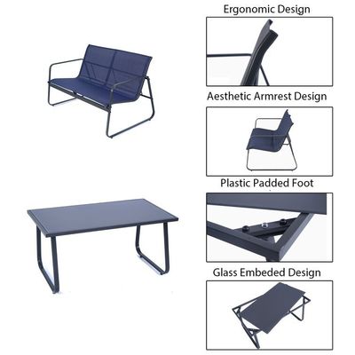 Muebles de exterior de acero y metal para patio