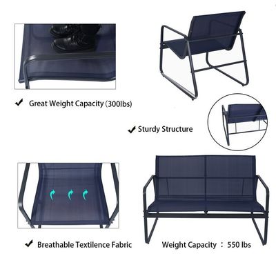 Muebles de exterior de acero y metal para patio
