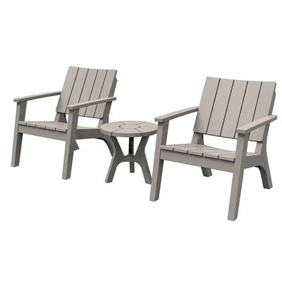 Conjunto de mesa y silla de madera de plástico para patio exterior nórdico jardín balcón restaurante café
