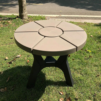 Conjunto de mesa y silla de madera de plástico para patio exterior nórdico jardín balcón restaurante café