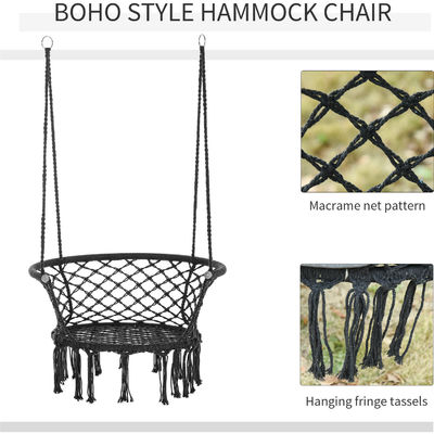 Muebles para exteriores Macrame Cordón de algodón hamaca Sombreras de sillas para interiores y exteriores