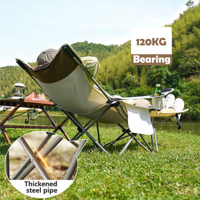 Silla de playa plegable portátil para acampar al aire libre con reposabrazos y diseño de reposabrazos extraíbles