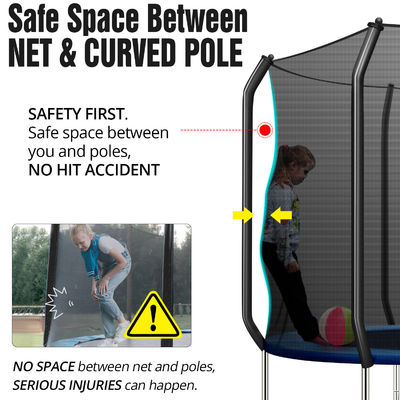 Escenario aplicable JUNIÓN Trampolín de 10 pies para niños saltando en el parque o el jardín de infantes