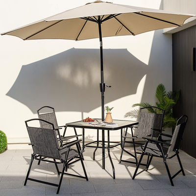 Embalaje de correo Cuadro mesa de comedor y silla Teslin Conjunto para jardín al aire libre Restaurante Cafetería
